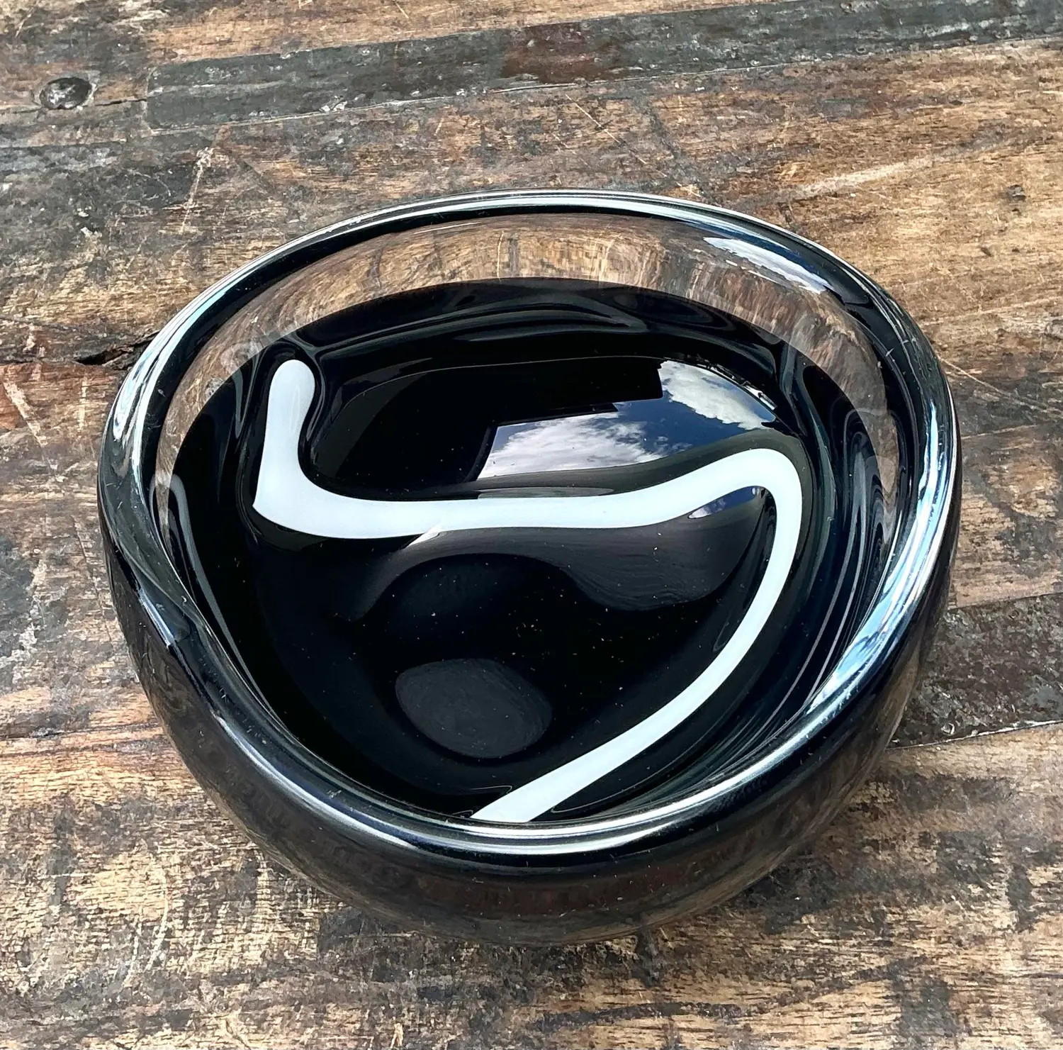 Vintage Orrefors Glass Bowl - Top view