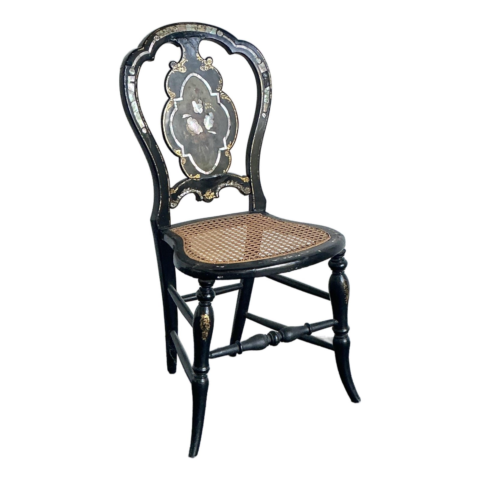 Vintage Paper Mache Inlay Chair