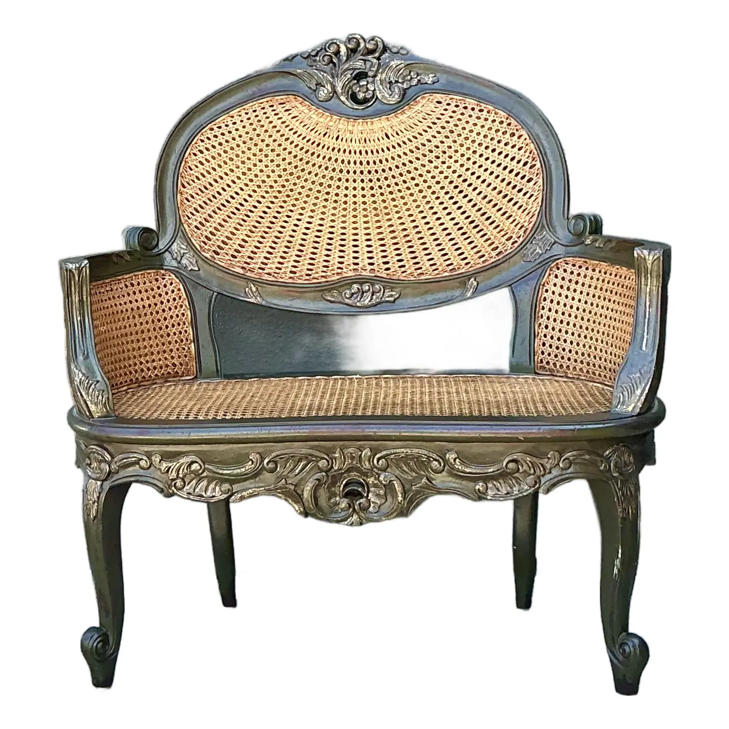 Vintage Paradigm Cane Settee