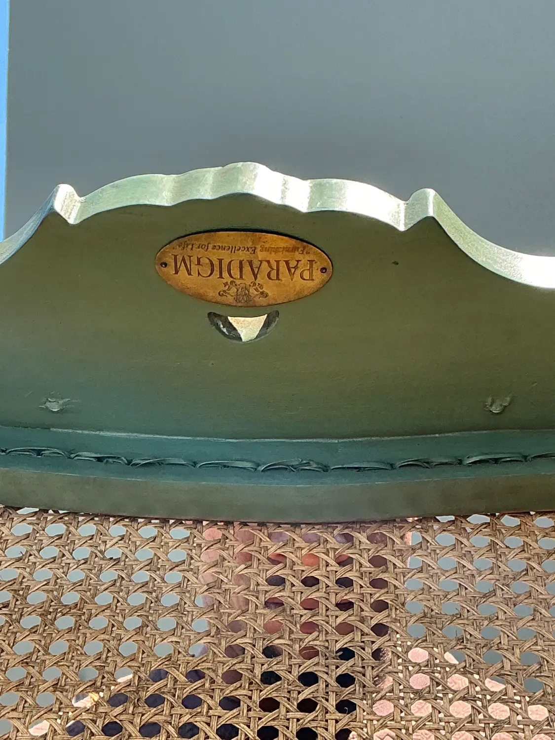 Vintage Paradigm Cane Settee - Back view
