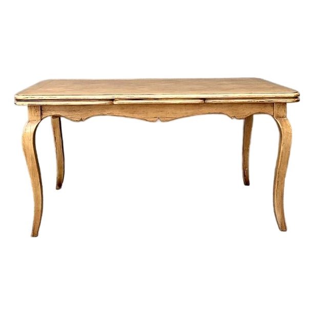 Vintage Parquet Inlay Extendable Dining Table
