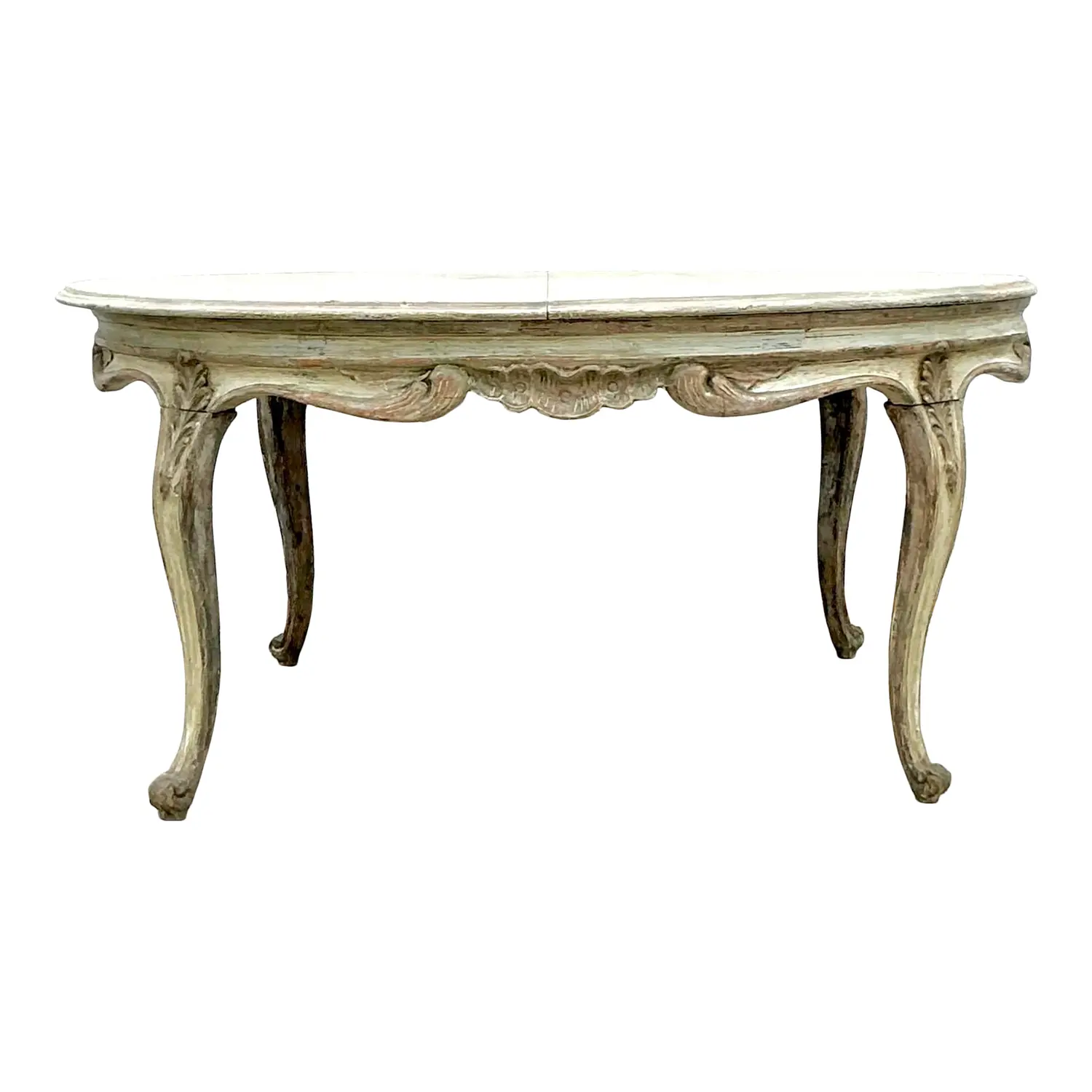 Vintage Patinated Baroque Dining Table