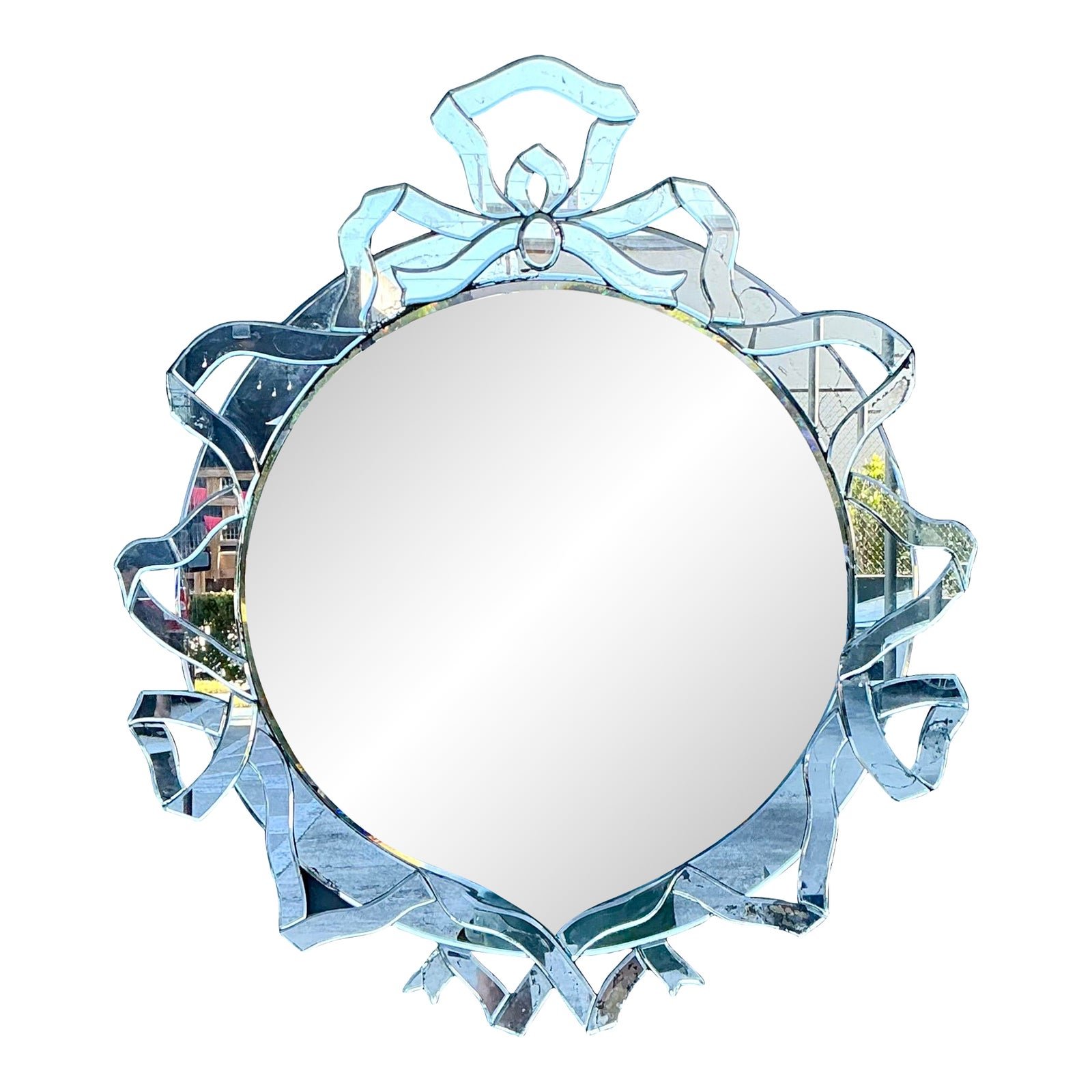 Vintage Patinated Venetian Ribbon Mirror
