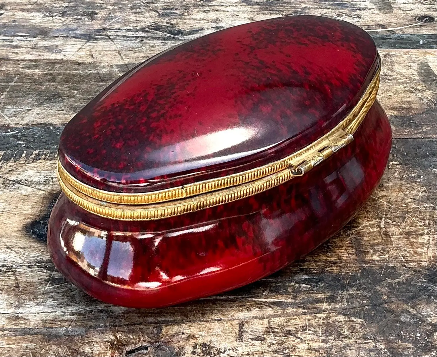 Vintage Paul Milet for Sevres Porcelain Box - Back view