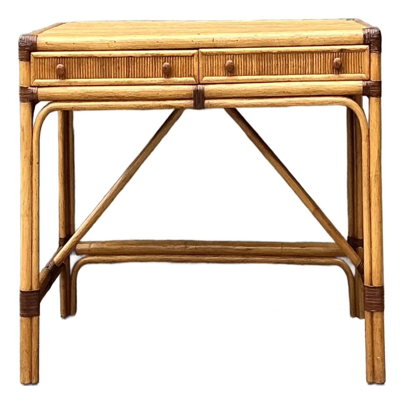 Vintage Pencil Reed Writing Desk - Detail view