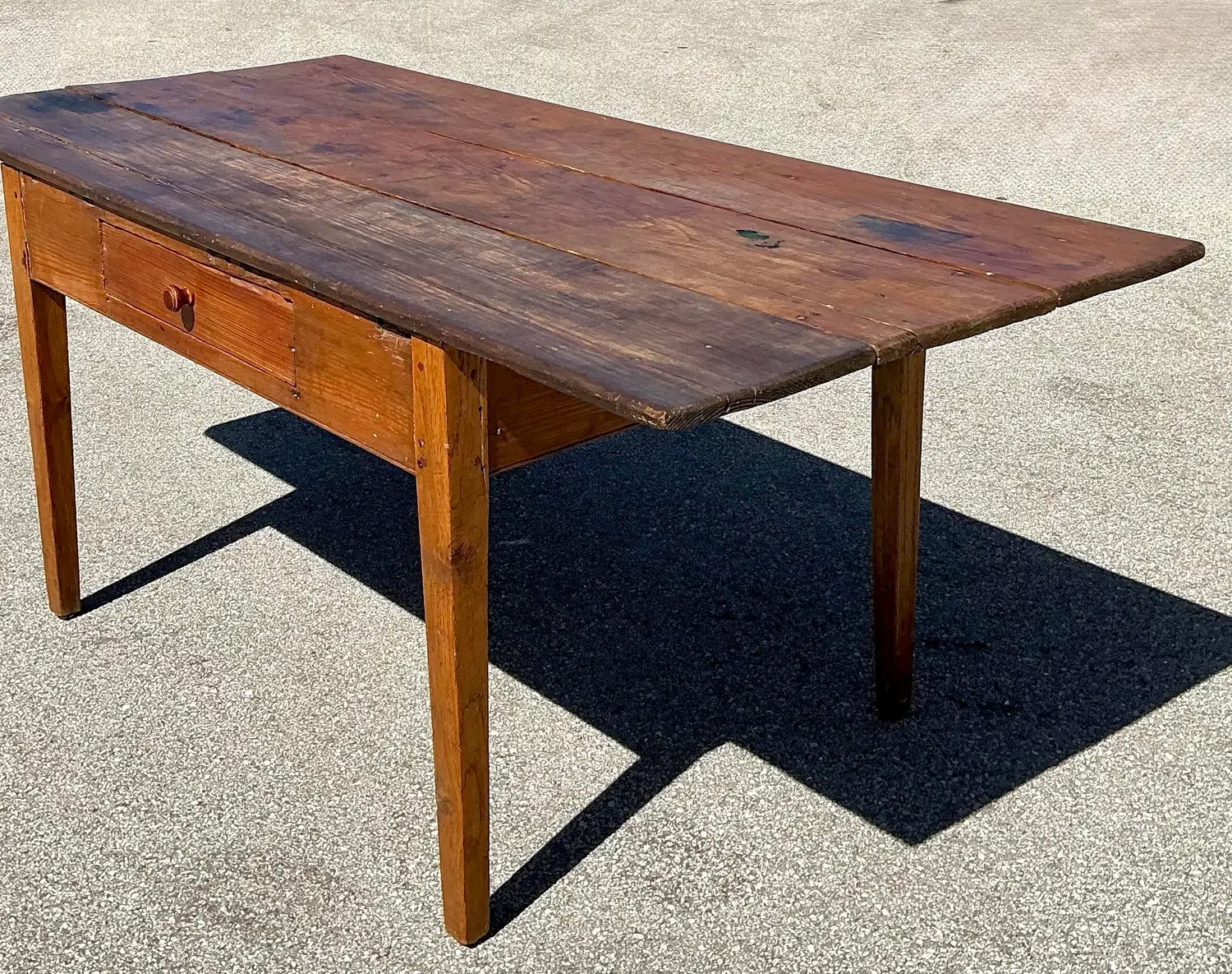 Vintage Plank Farm Table - Detail view