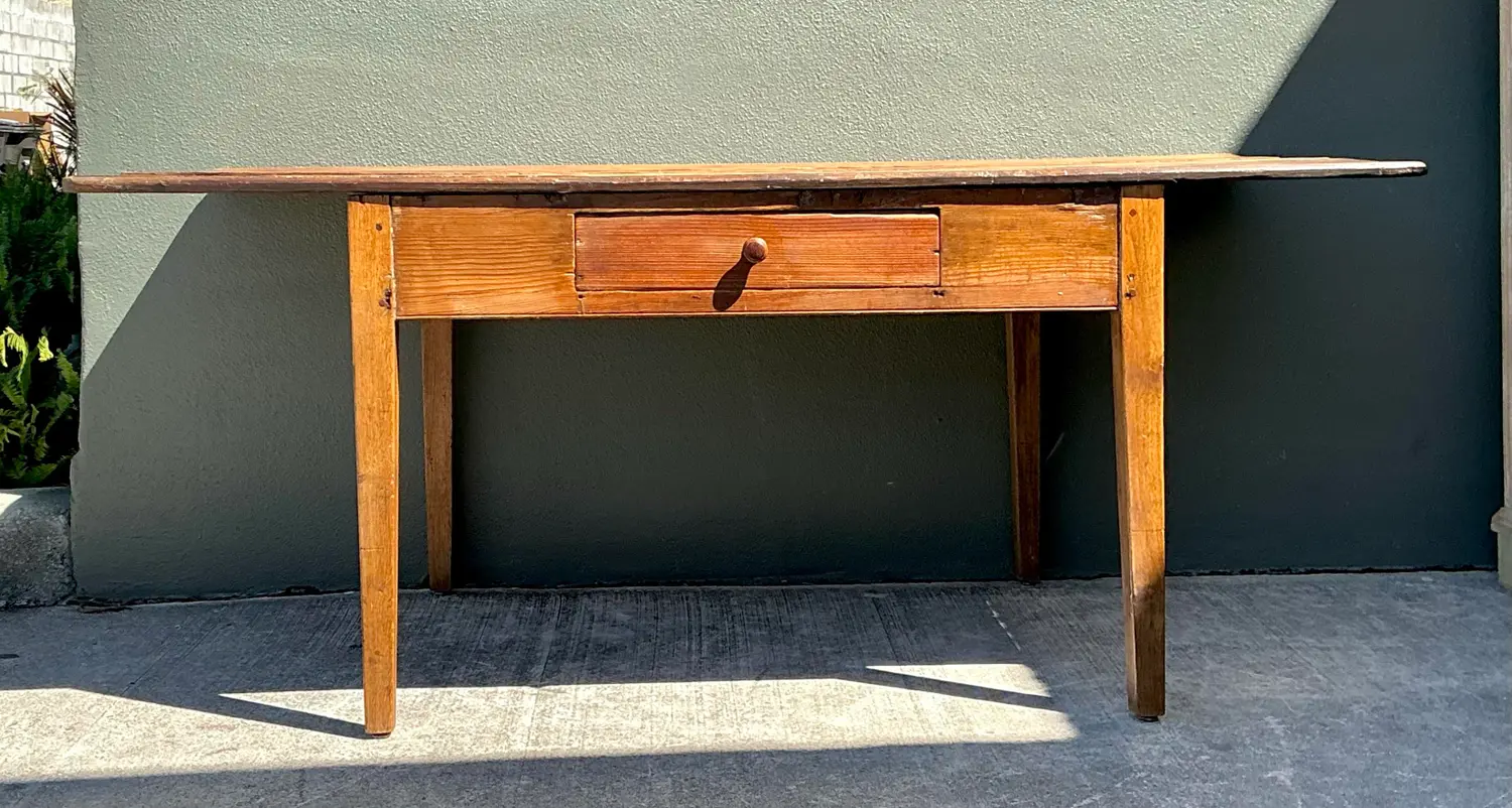 Vintage Plank Farm Table - Top view