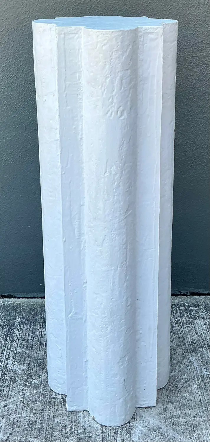 Vintage Plaster Clover Leaf Pedestal - Top view
