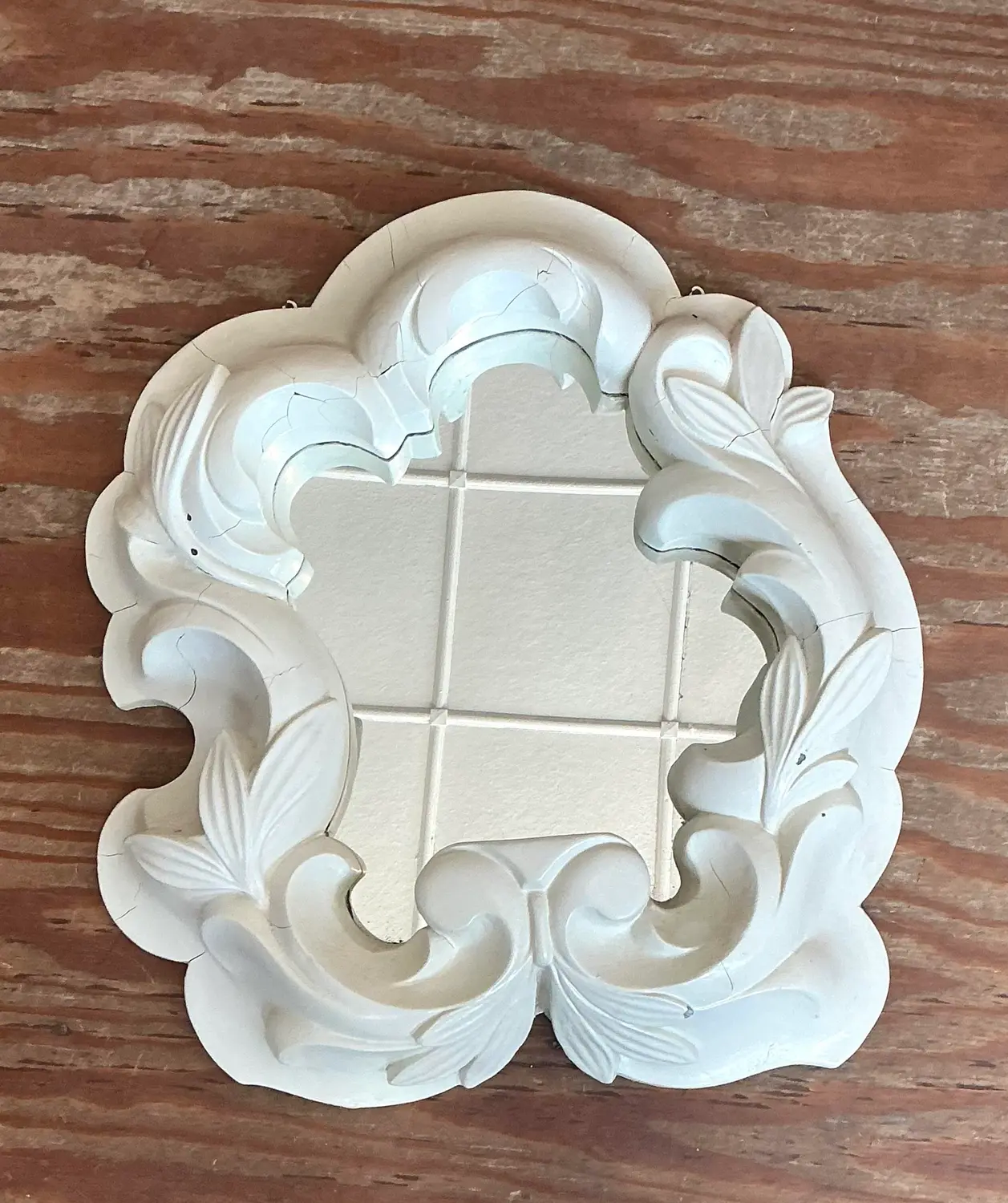 Vintage Plaster Molded Mirror After Serge Roche - Detail view