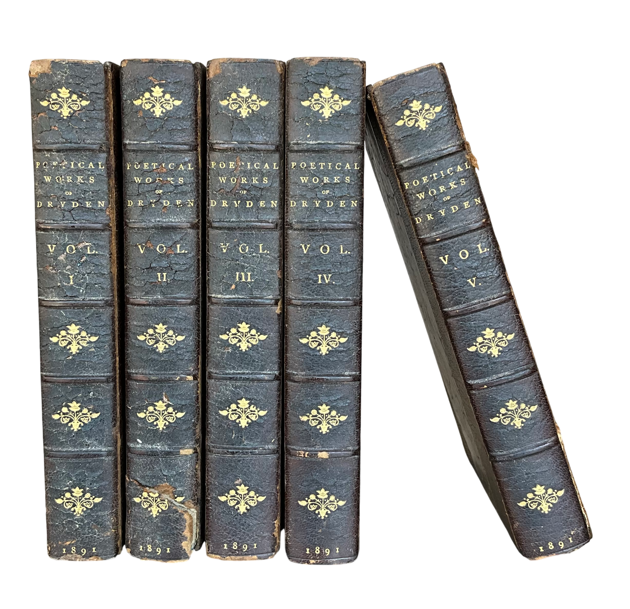 Vintage Poetical Works of Dryden Volumes 1-5 - Detail view