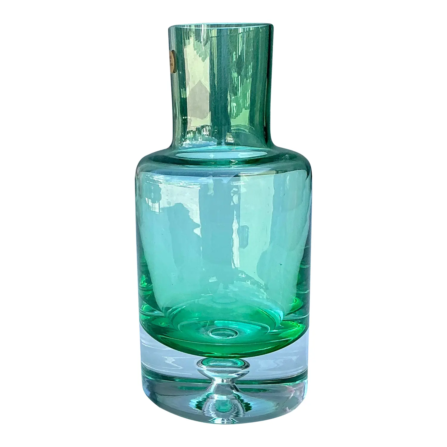 Vintage Polish Blown Glass Vase