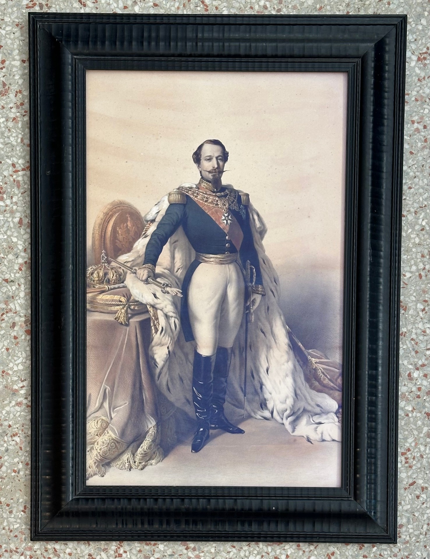 Vintage Portrait of Napoleon - Back view