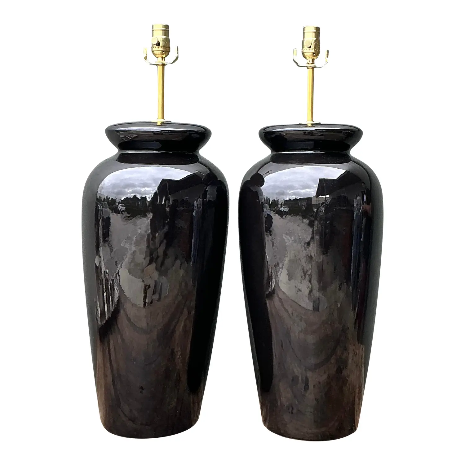 Vintage Postmodern Ceramic Lamps - A Pair