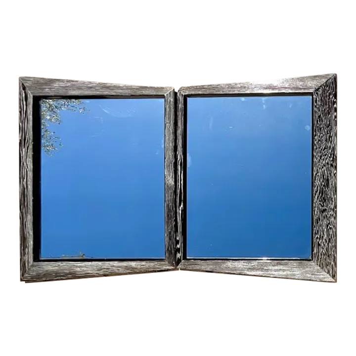 Vintage PostModern Cerused Bow Tie Mirrors - Set of 2 - Detail view