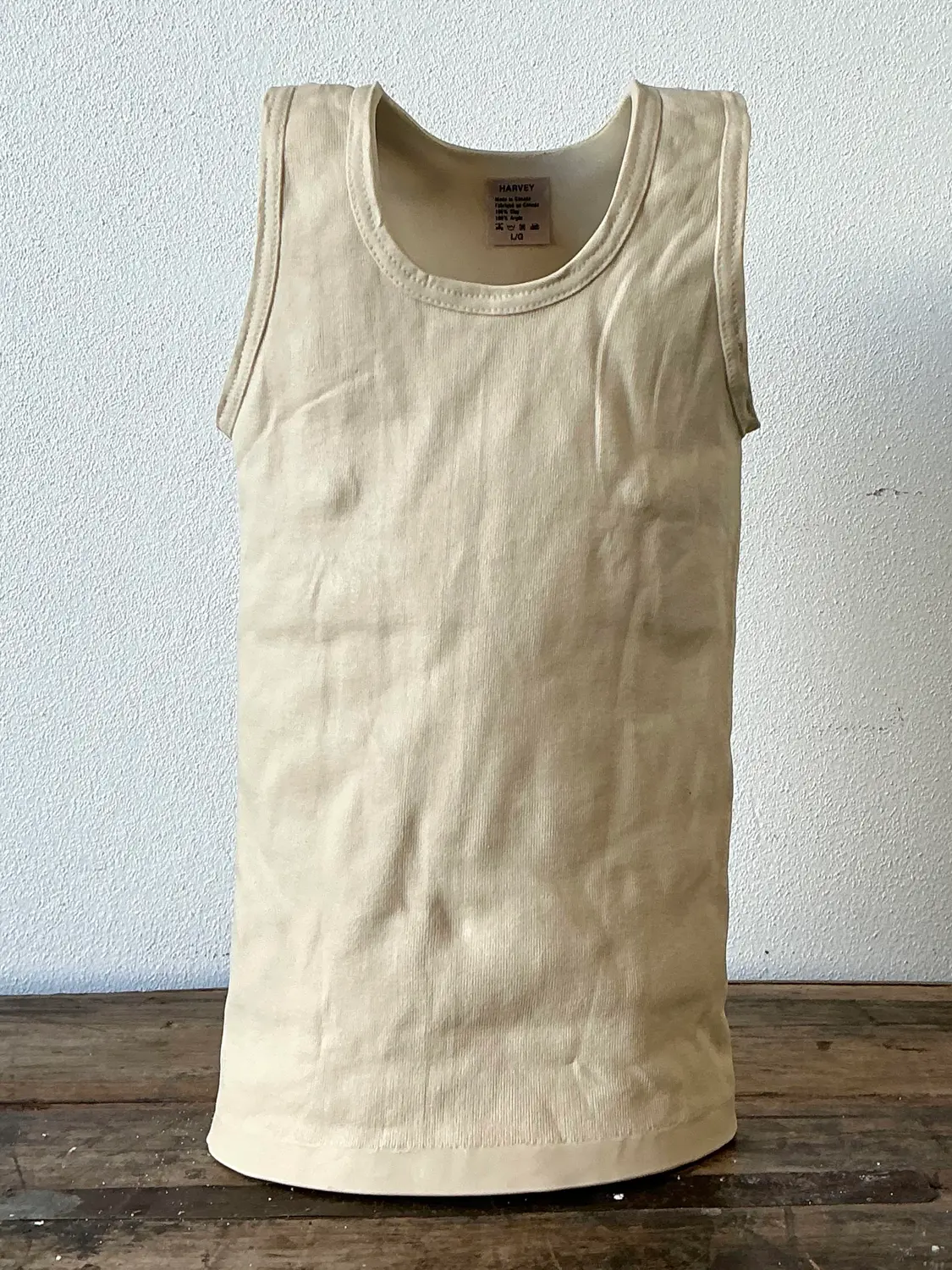 Vintage Postmodern Original Michael Harvey Sculpture of Tank Top - Top view