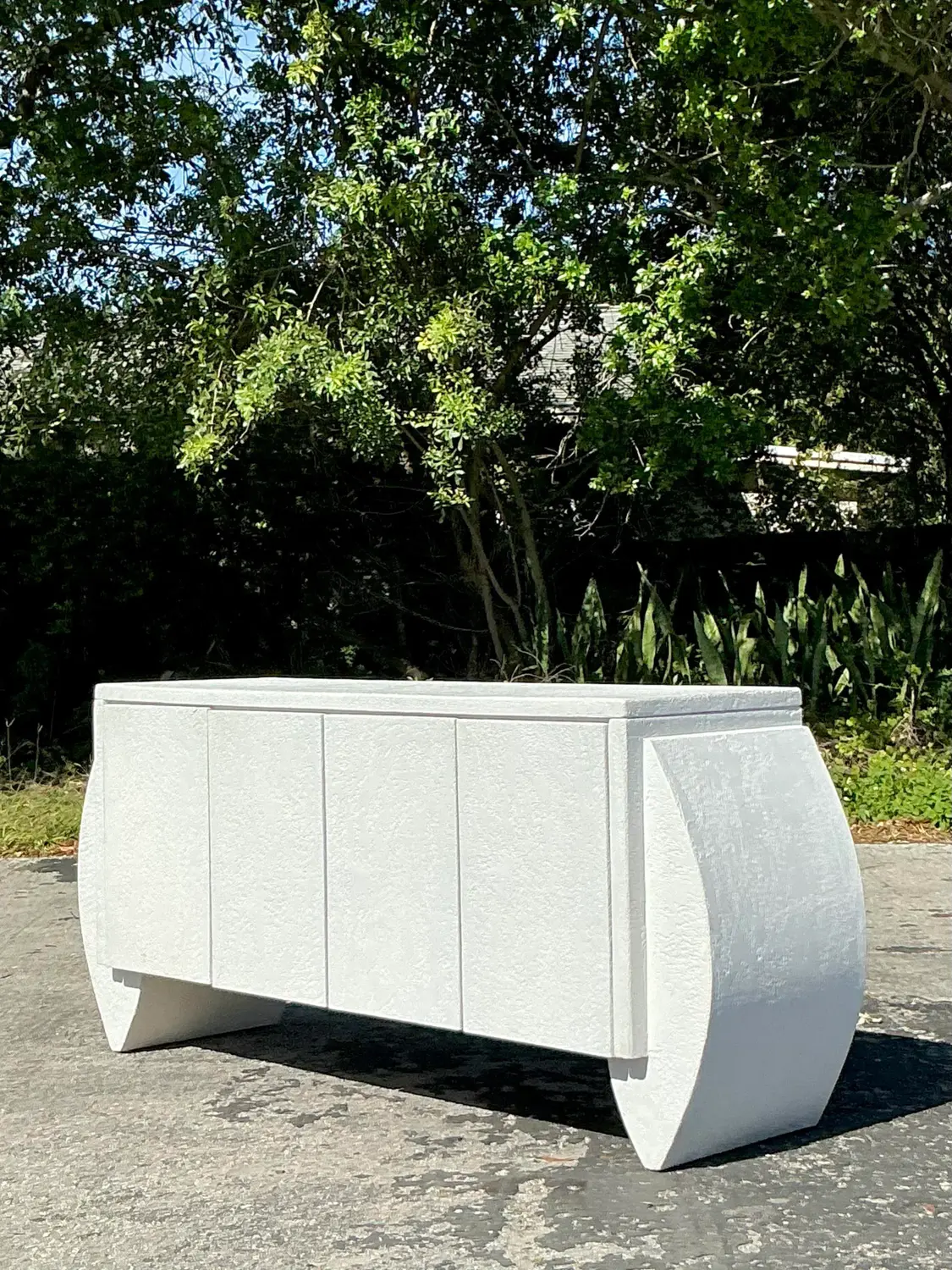 Vintage Postmodern Plaster Credenza - Back view