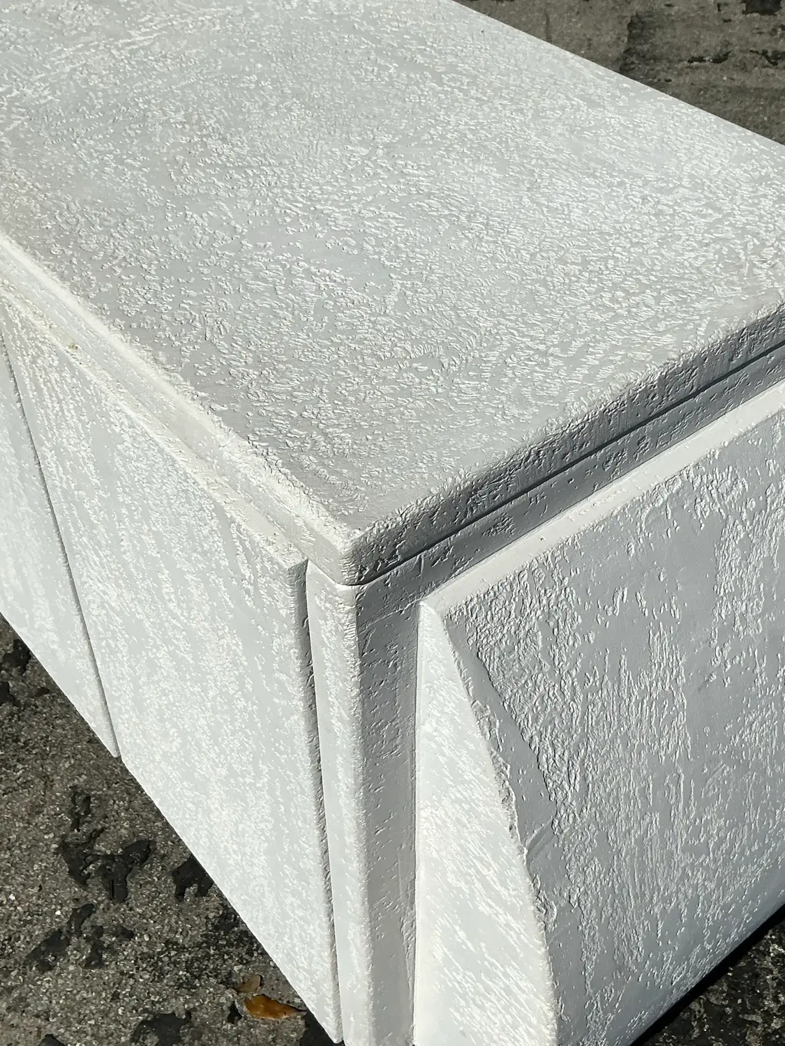 Vintage Postmodern Plaster Credenza - Top view
