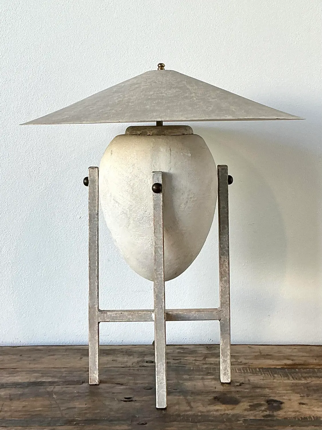 Vintage Postmodern Table Lamp After Max Blumberg - Top view