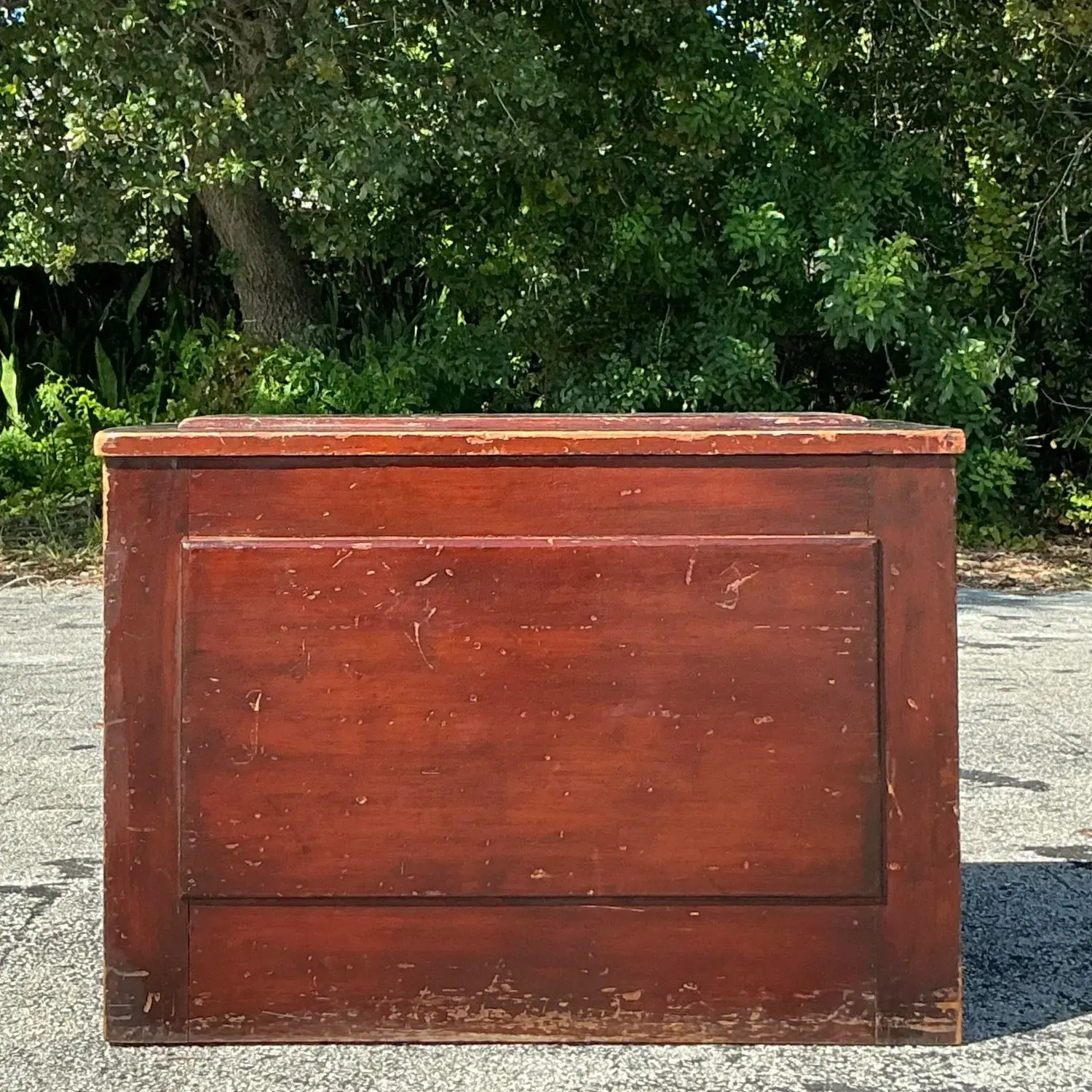 Vintage Primitive Blanket Chest - Detail view