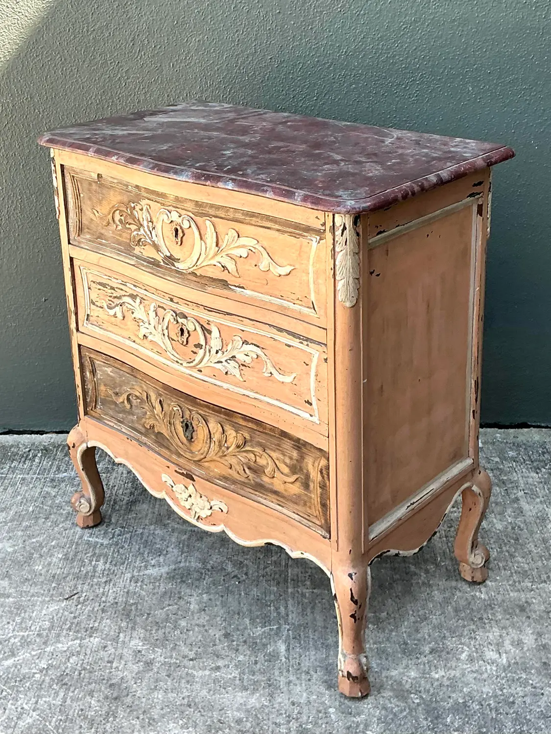 Vintage Primitive Chest of Drawers - Side view