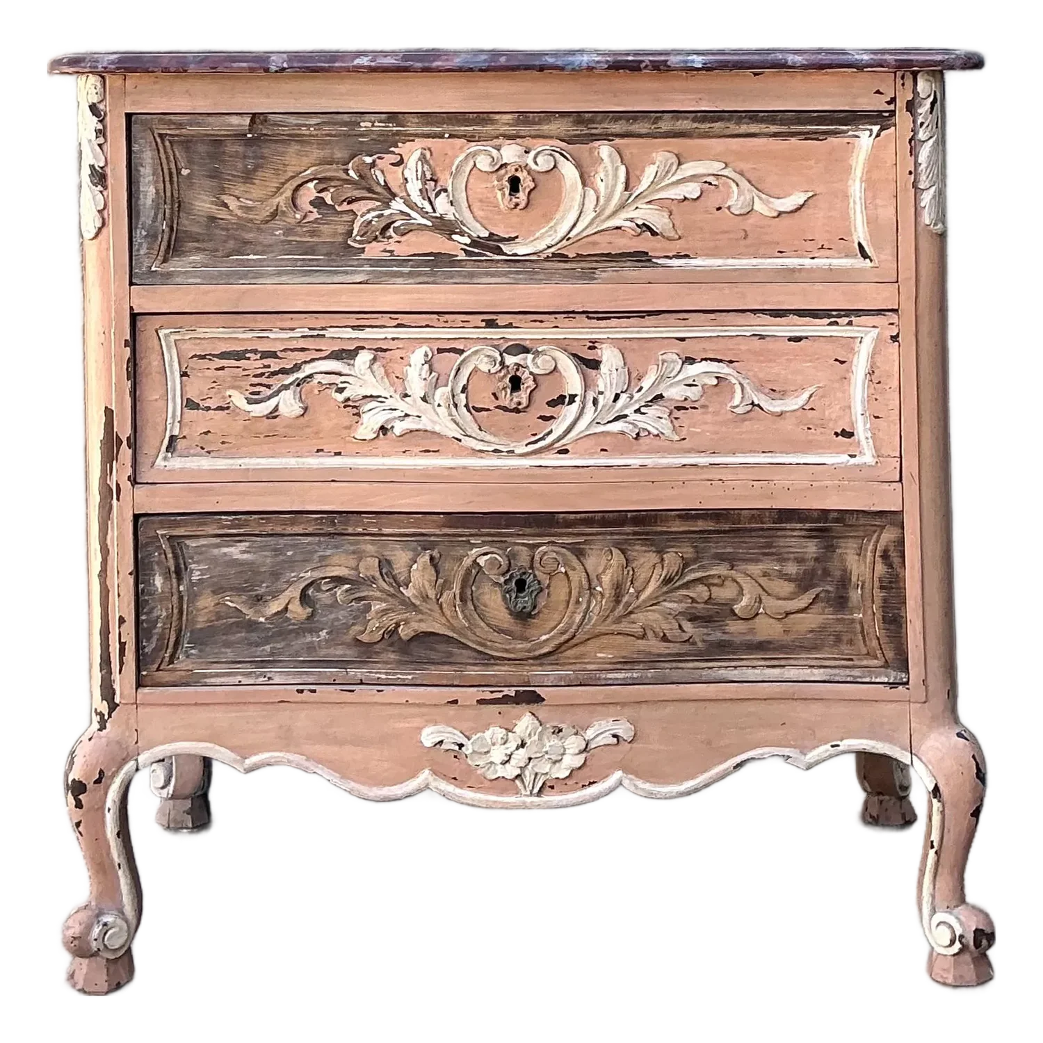 Vintage Primitive Chest of Drawers - Detail view