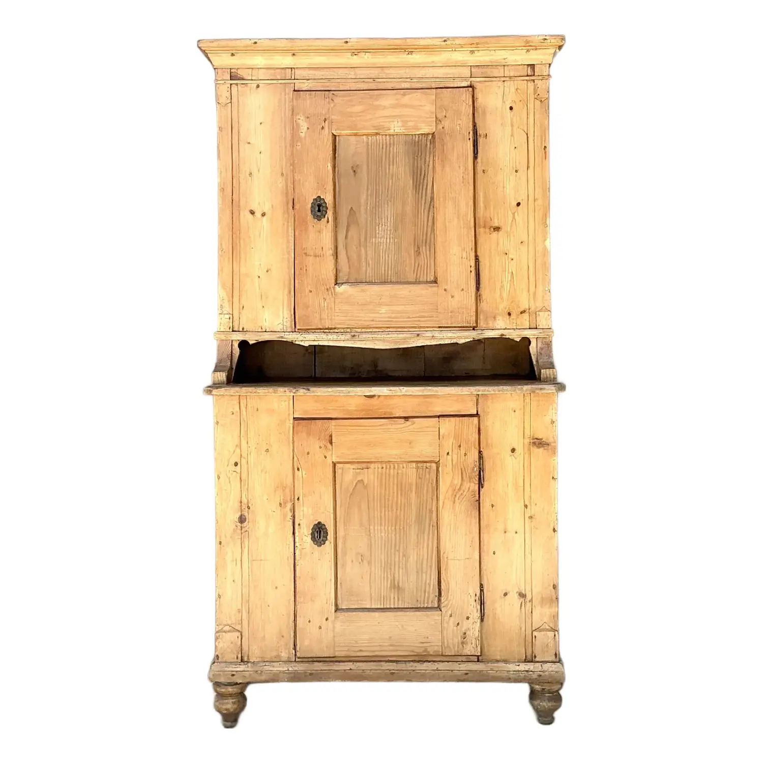 Vintage Primitive Knotty Pine Stacked Pantry