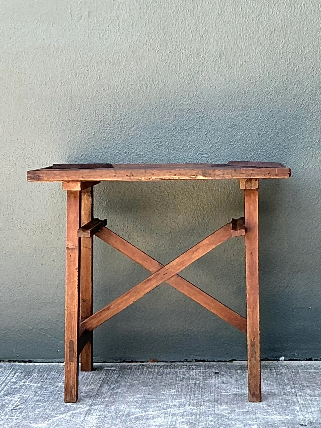Vintage Primitive Side Table - Detail view
