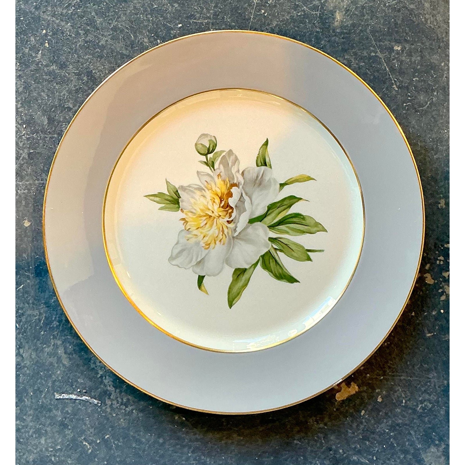 Vintage Princess China “Golden Peony” China - Set of 72 - Back view