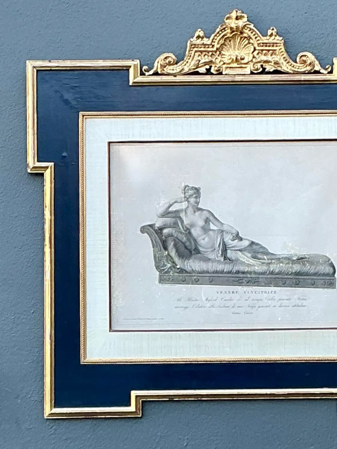 Vintage Print of Pauline Borghese Bonaparte as Venus Victrix - Side view
