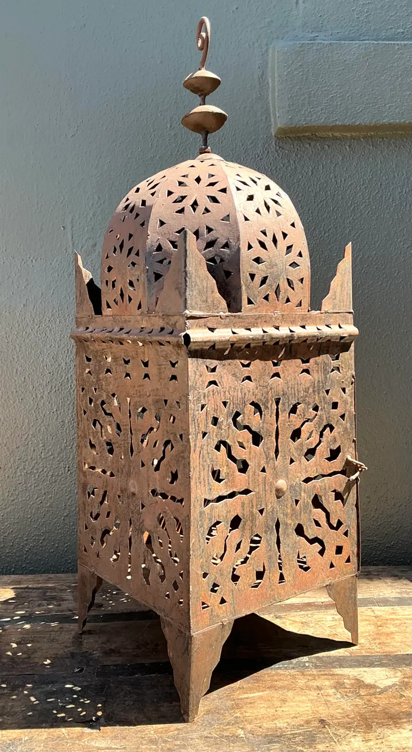 Vintage Punch Cut Lantern - Detail view