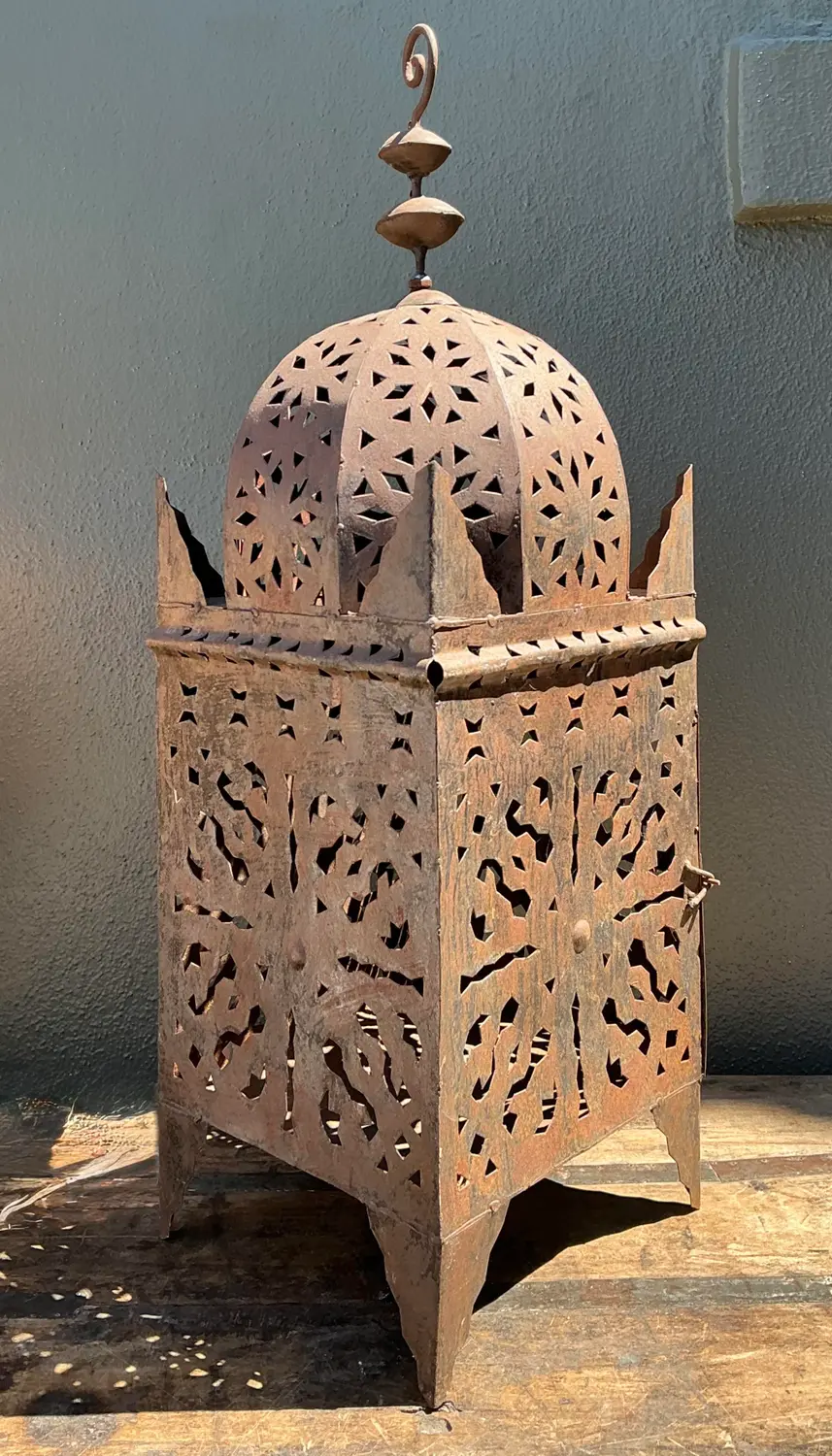 Vintage Punch Cut Lantern - Side view