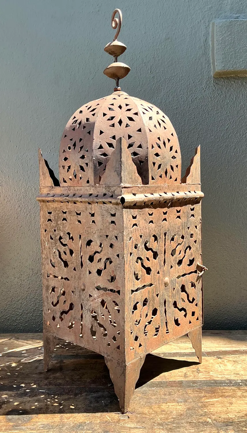 Vintage Punch Cut Lantern - Top view