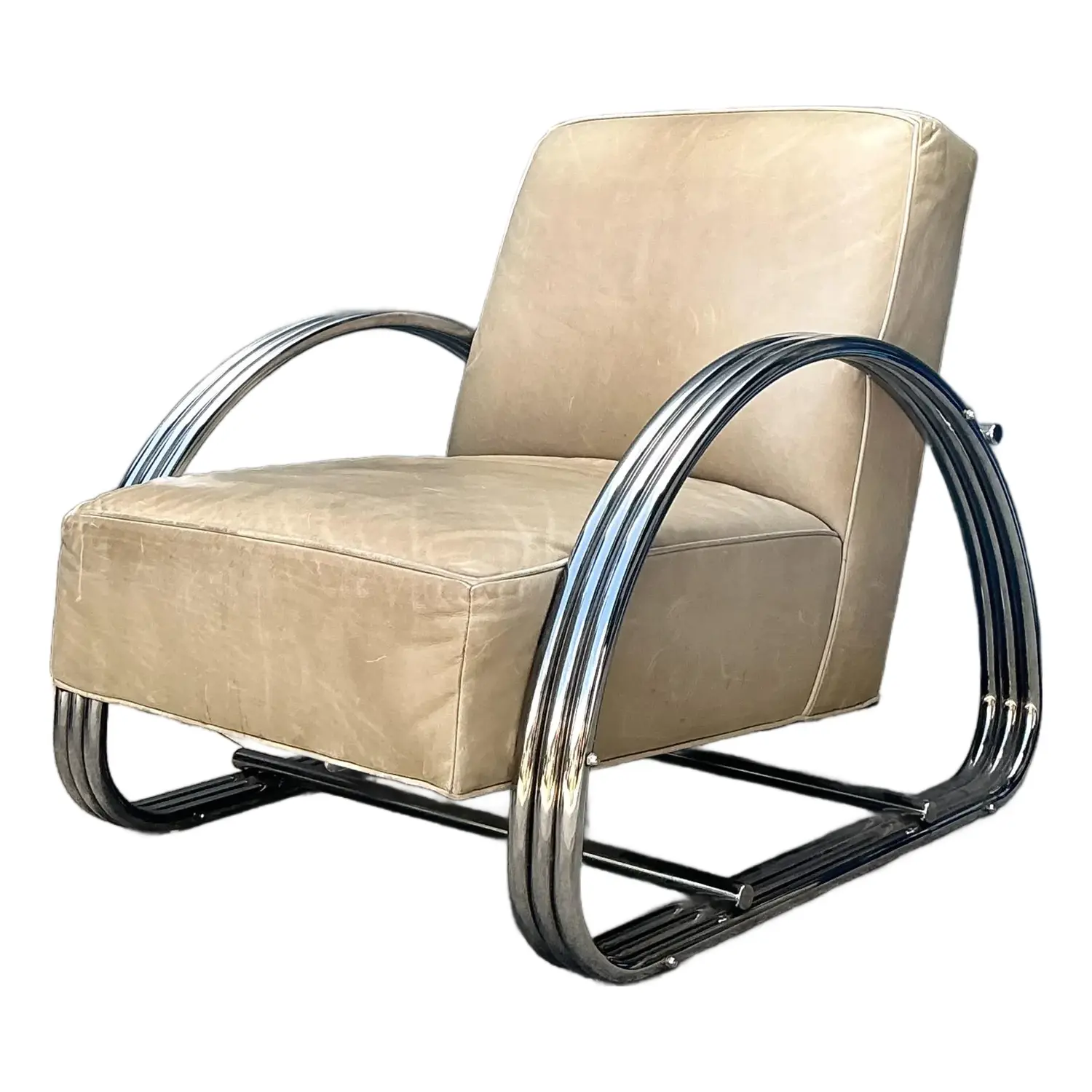 Vintage Ralph Lauren Hudson Street Leather Lounge Chair