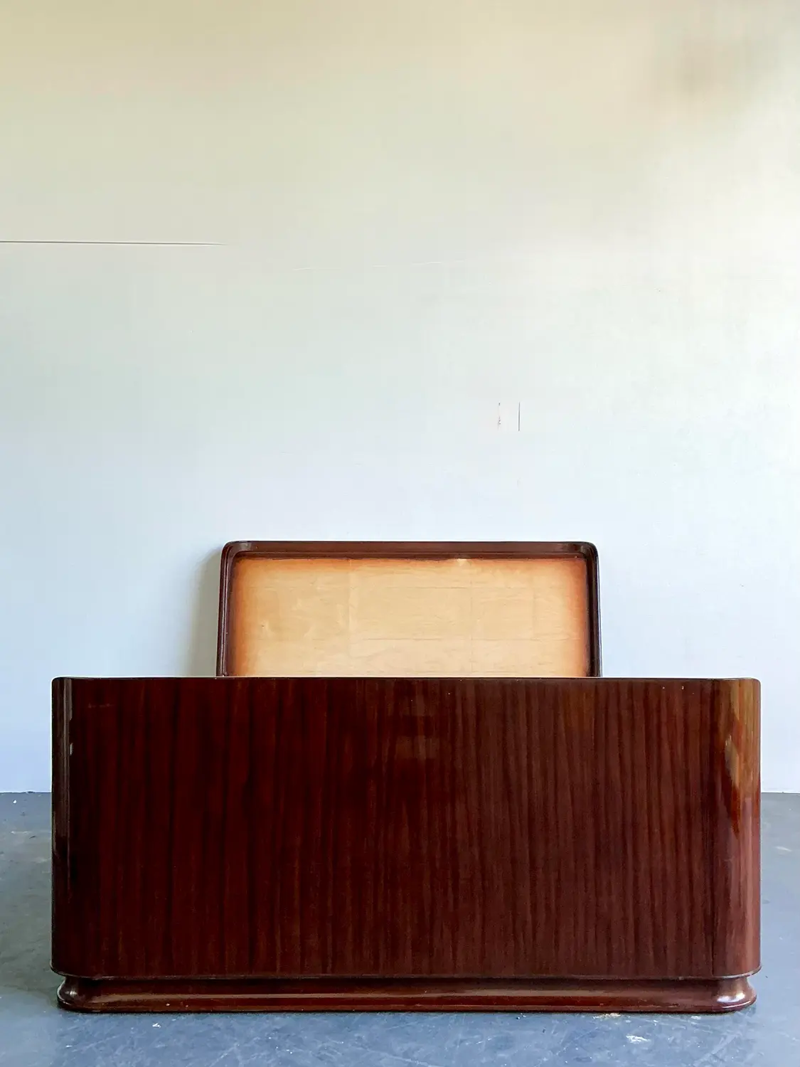 Vintage Ralph Lauren “Metropolis” Queen Sleigh Unfinished Bed - Back view