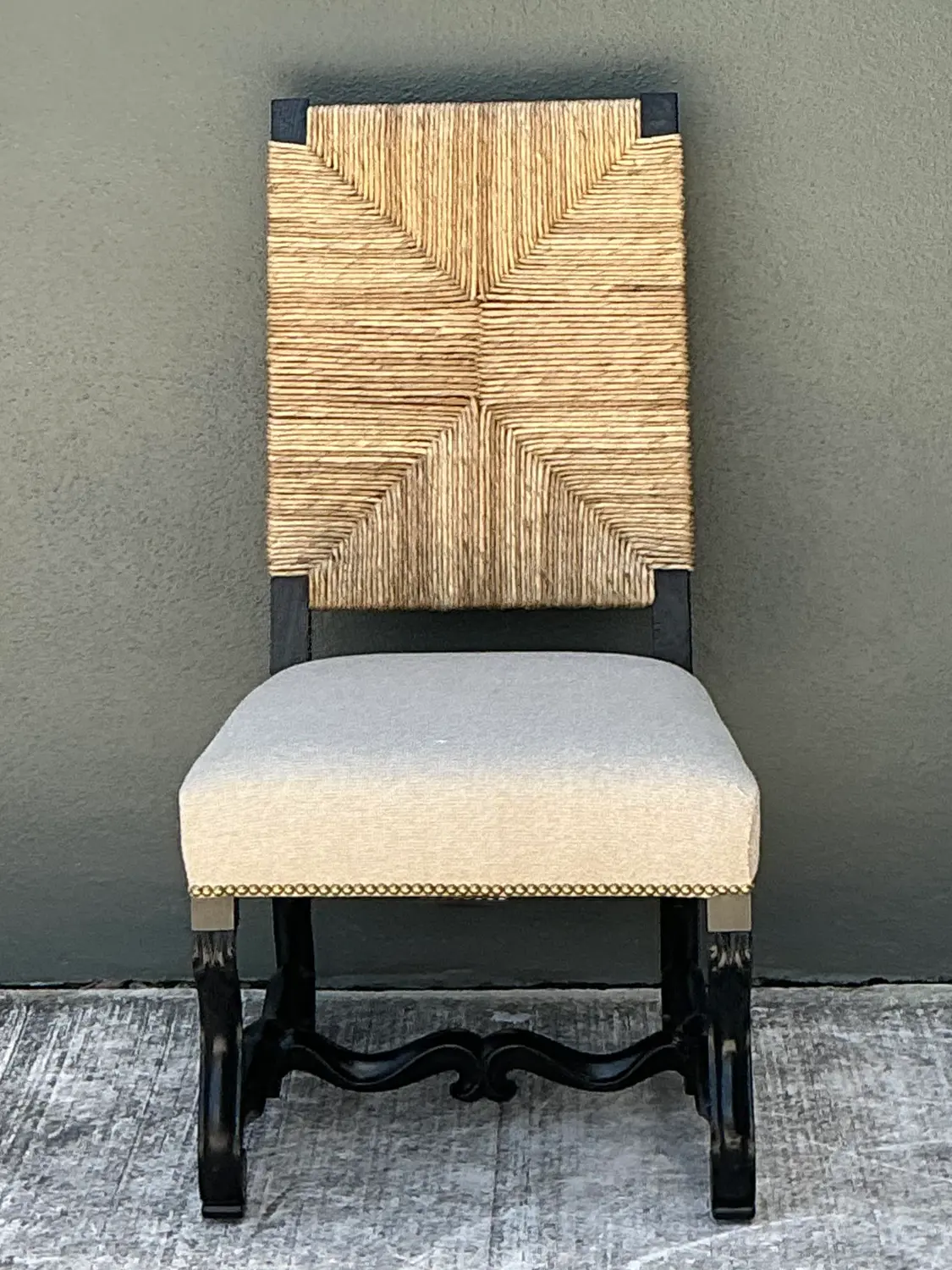 Vintage Ralph Lauren Rush Seat Chair - Detail view