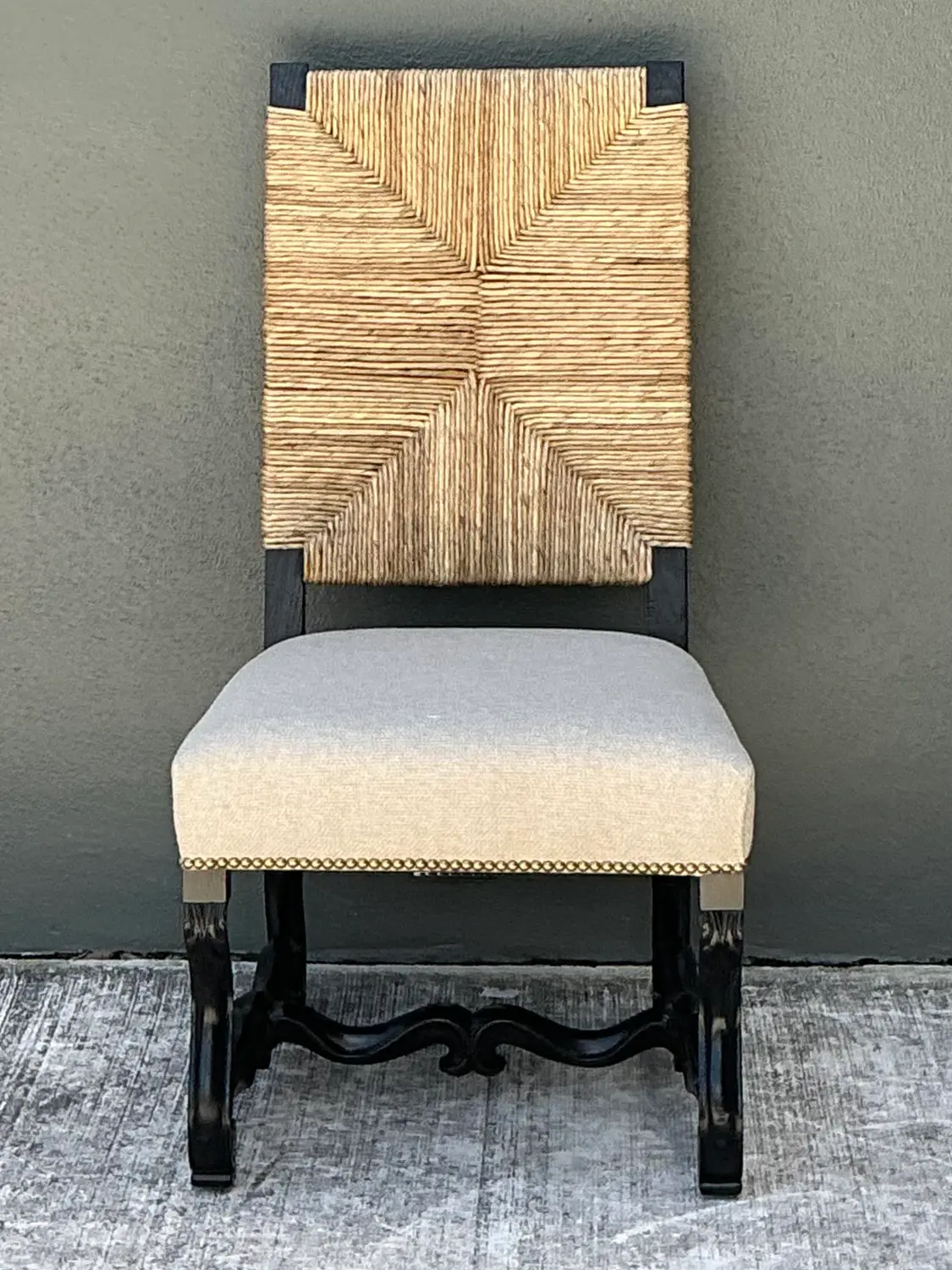 Vintage Ralph Lauren Rush Seat Chair - Top view