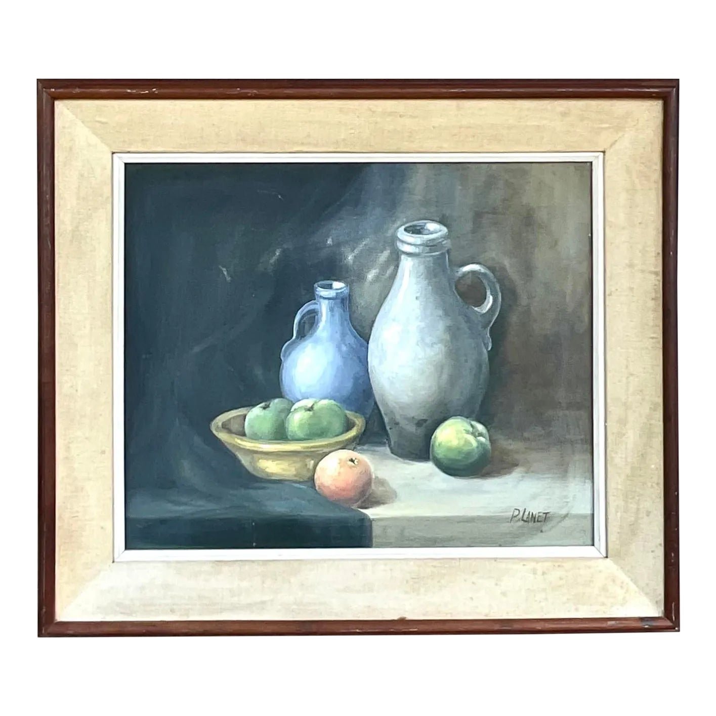 Vintage Realist Tabletop Signed Original Oil Still Life Painting