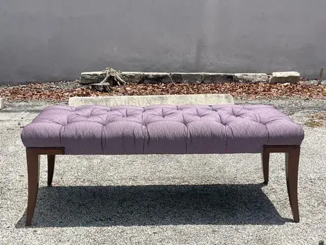 Vintage Regency Baker Tufted Bench - Top view