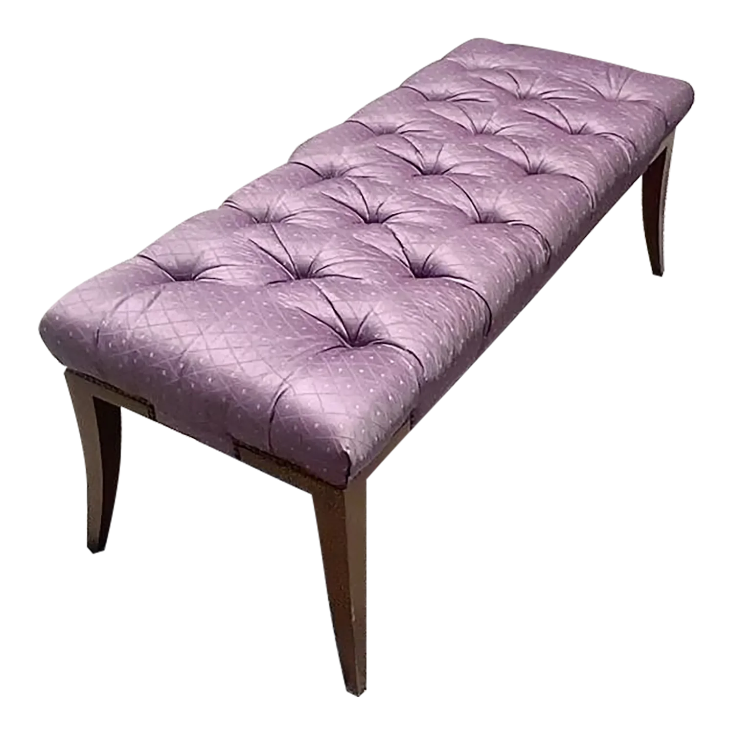 Vintage Regency Baker Tufted Bench - Detail view