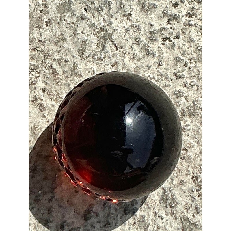 Vintage Regency Band Solid Glass Sphere - Top view
