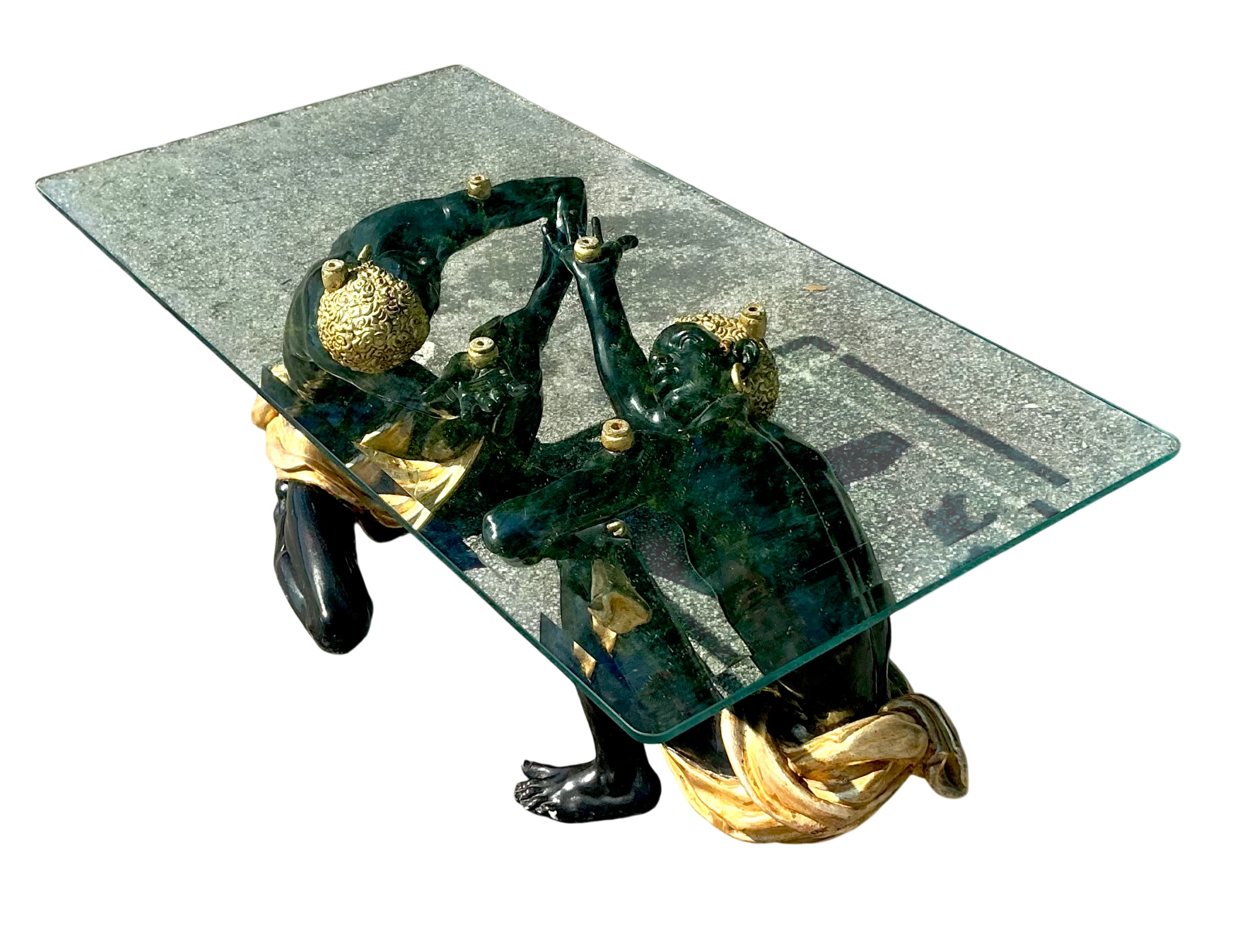 Vintage Regency Blackamoor Coffee Table - Detail view