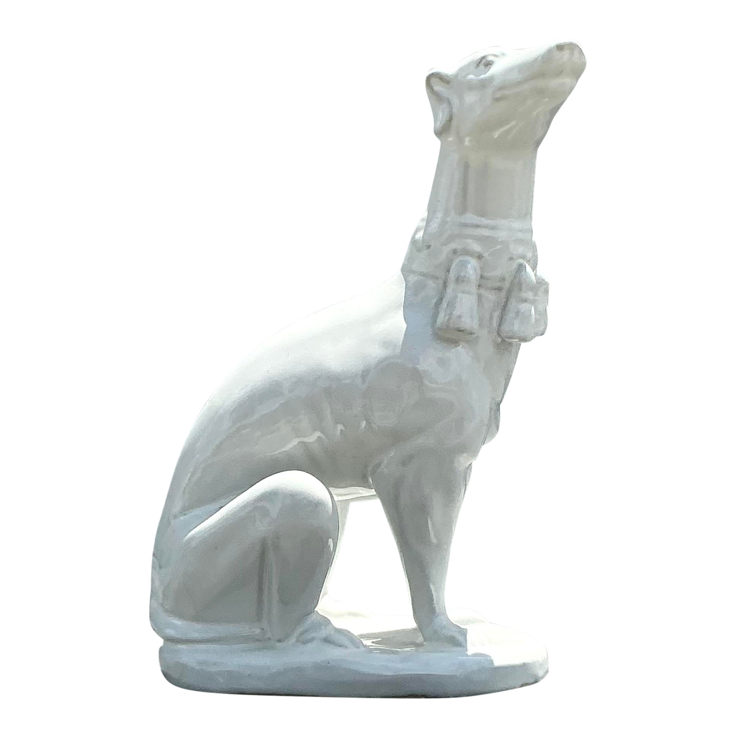 Vintage Regency Blanc De Chine Greyhound - Detail view