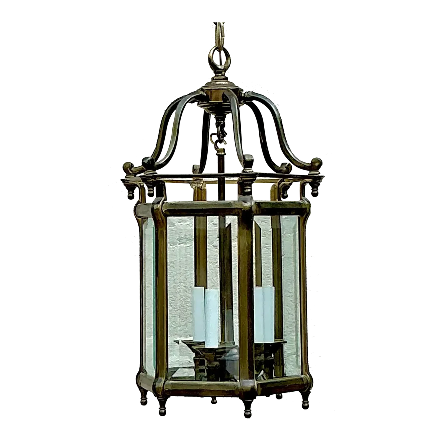 Vintage Regency Burnished Brass Lantern