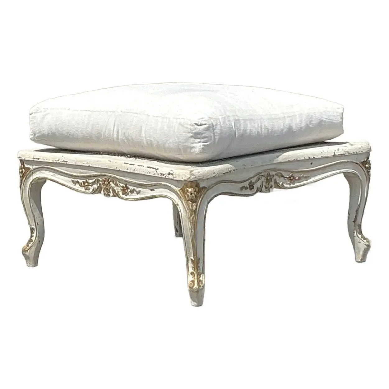 Vintage Regency Cane Ottoman