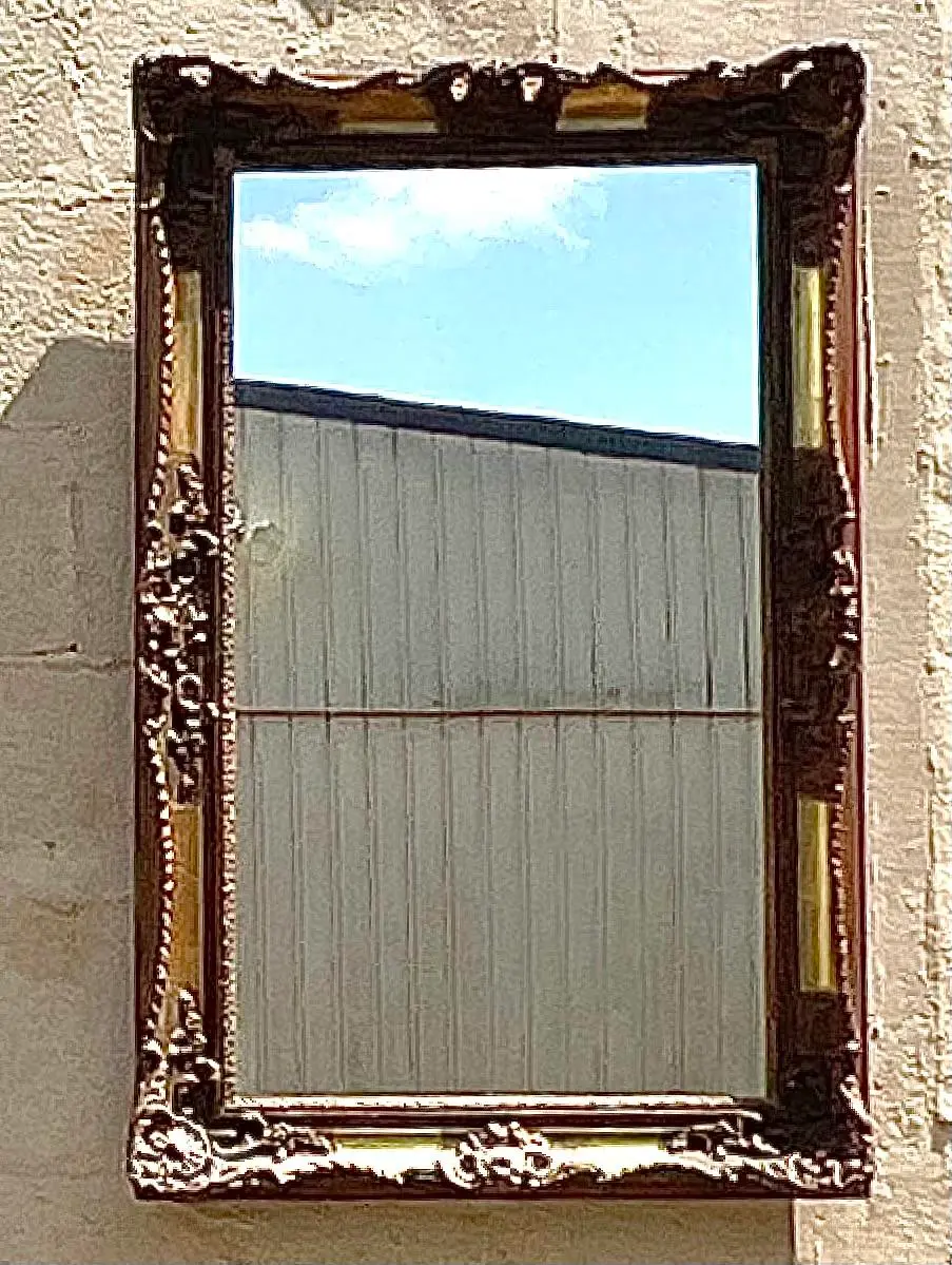 Vintage Regency Carved Gilt Mirror - Top view
