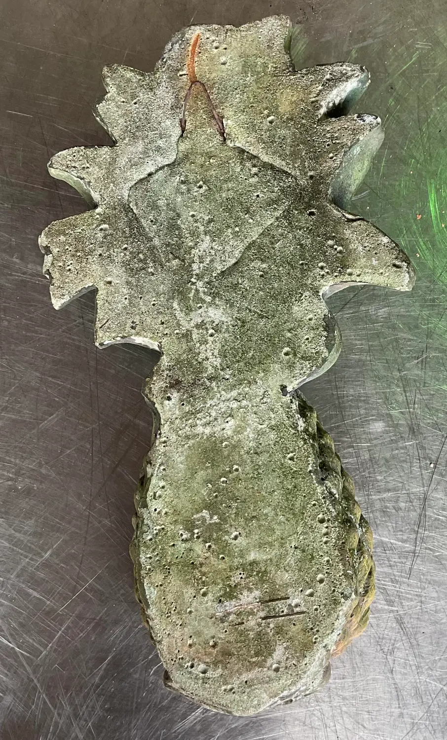 Vintage Regency Cast Concrete Pineapple - Top view