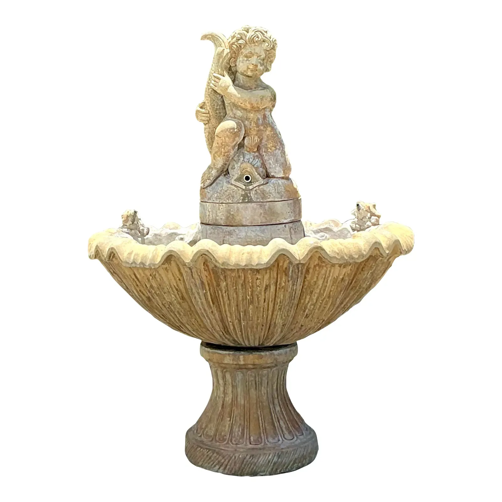 Vintage Regency Cast Stone Fountain - Detail view