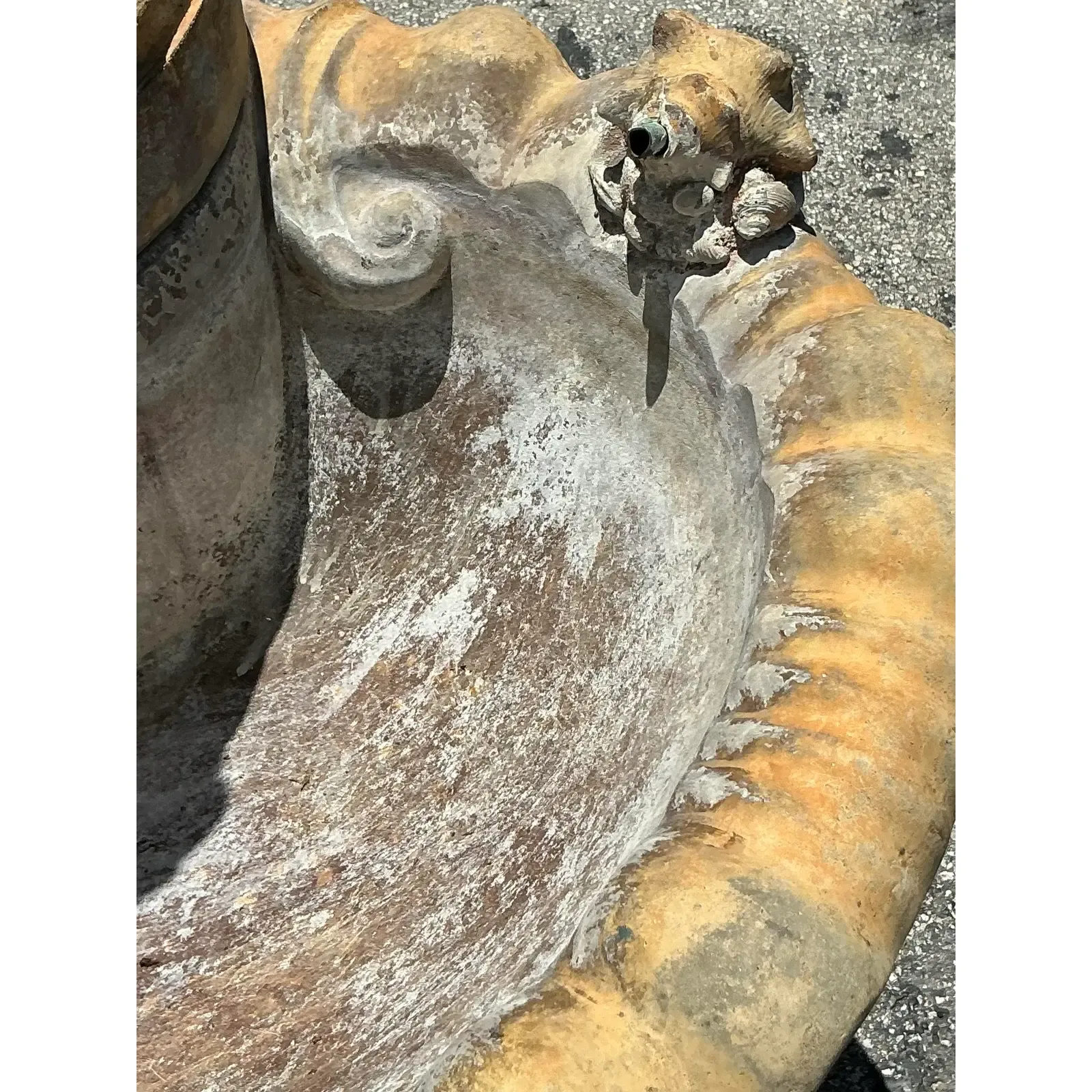 Vintage Regency Cast Stone Fountain - Side view