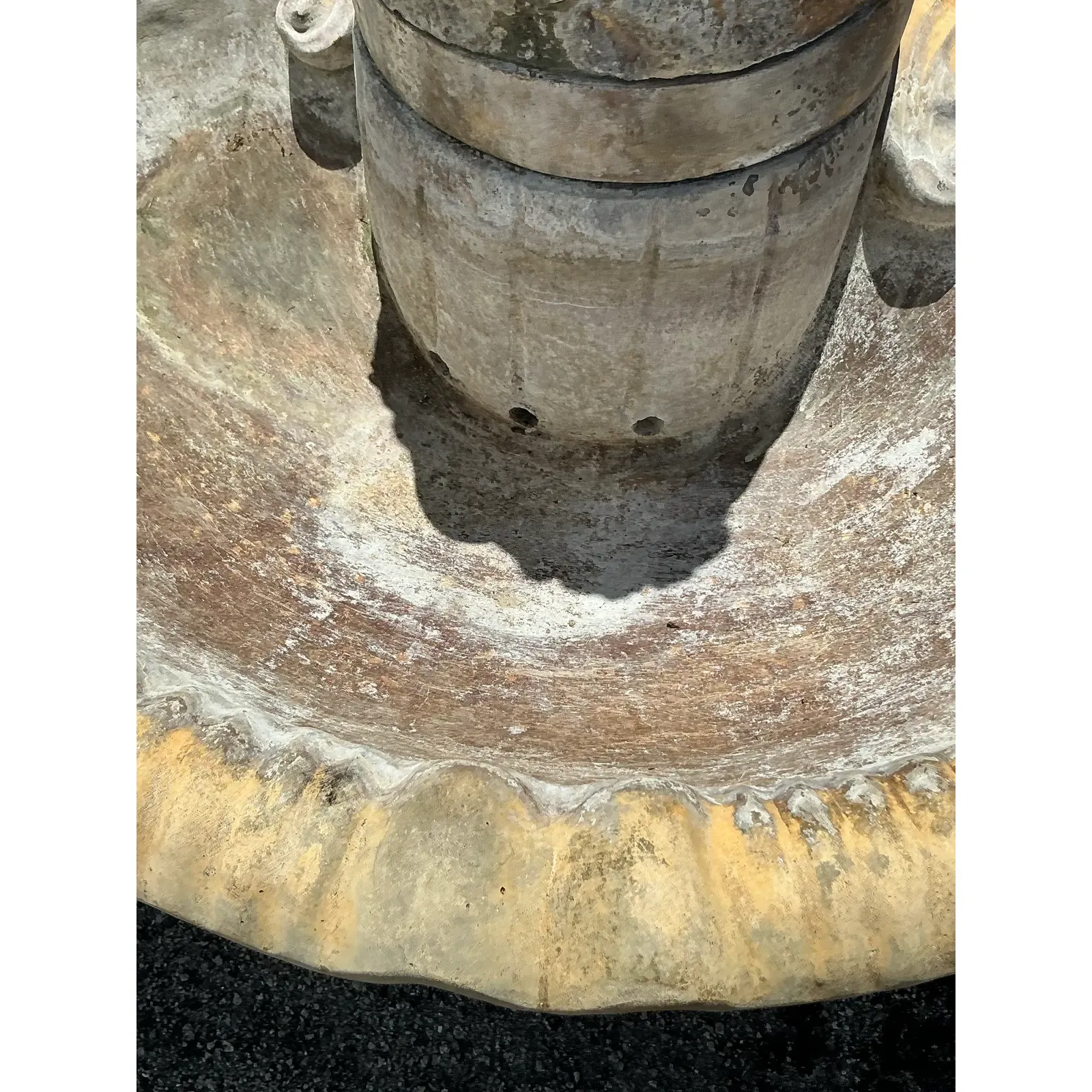 Vintage Regency Cast Stone Fountain - Back view