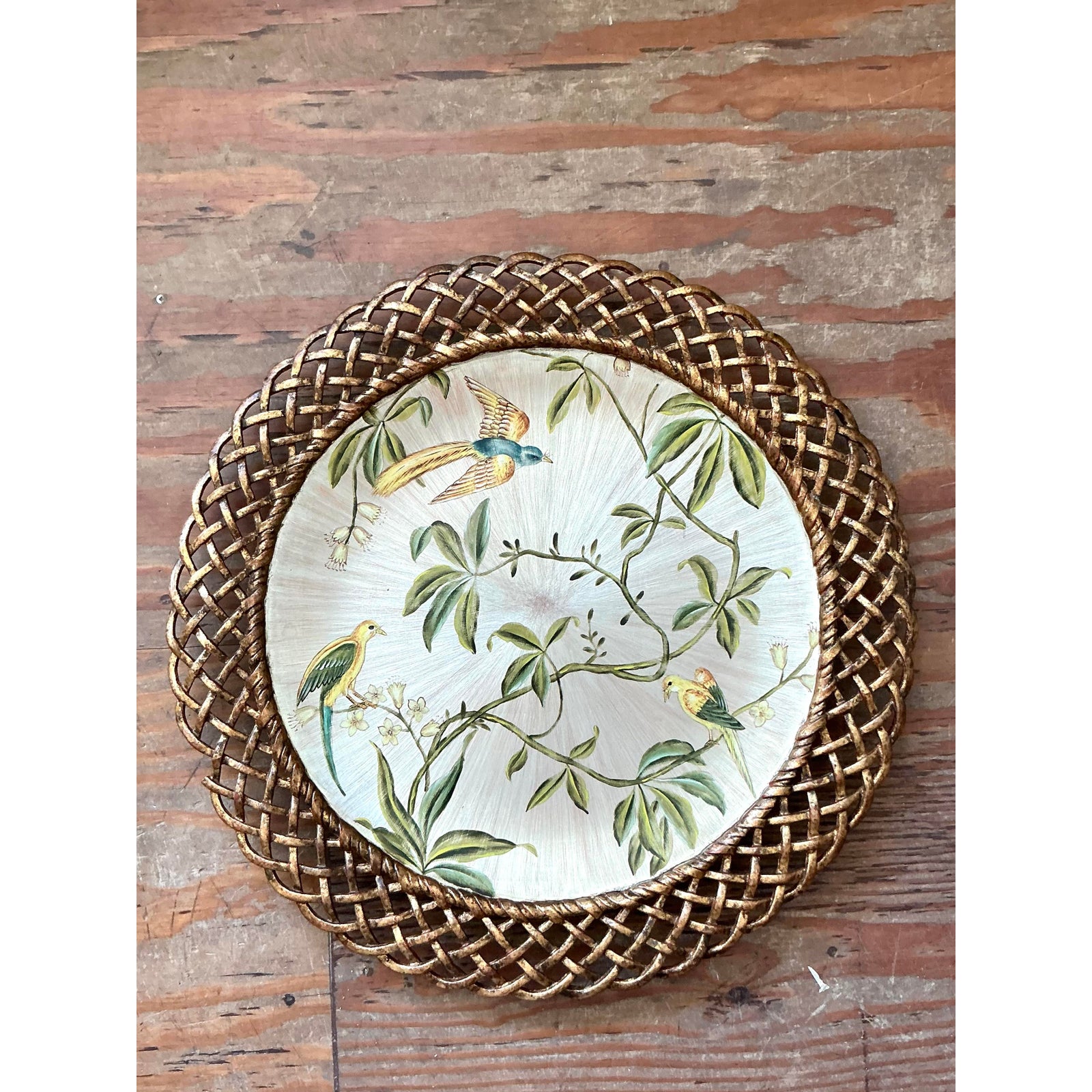Vintage Regency Castillian Imports Decorative Wall Plate - Side view
